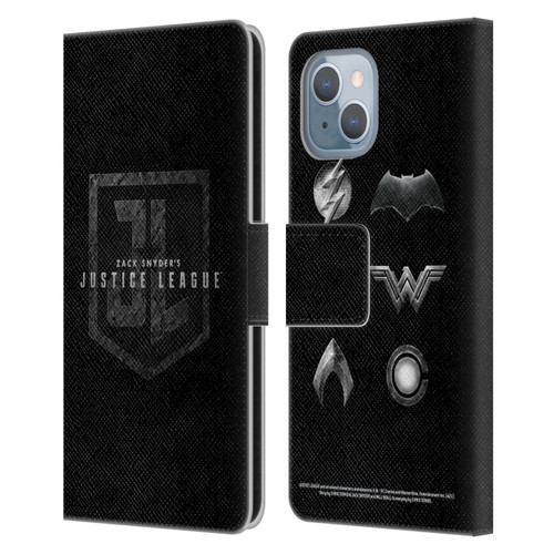 Zack Snyder's Justice League Snyder Cut Character Art Logo Leather Book Wallet Case Cover For Apple iPhone 14