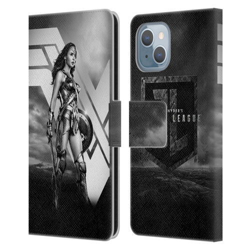 Zack Snyder's Justice League Snyder Cut Character Art Wonder Woman Leather Book Wallet Case Cover For Apple iPhone 14