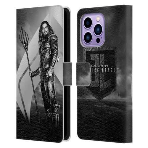 Zack Snyder's Justice League Snyder Cut Character Art Aquaman Leather Book Wallet Case Cover For Apple iPhone 14 Pro Max