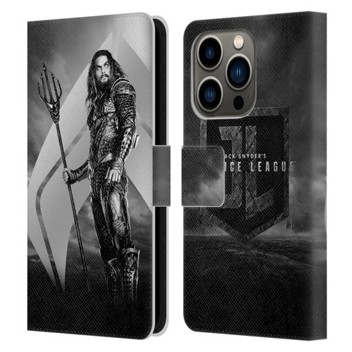 Zack Snyder's Justice League Snyder Cut Character Art Aquaman Leather Book Wallet Case Cover For Apple iPhone 14 Pro