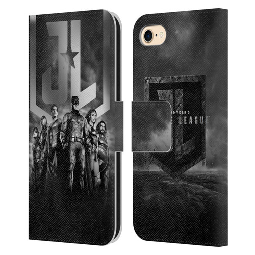 Zack Snyder's Justice League Snyder Cut Character Art Group Logo Leather Book Wallet Case Cover For Apple iPhone 7 / 8 / SE 2020 & 2022