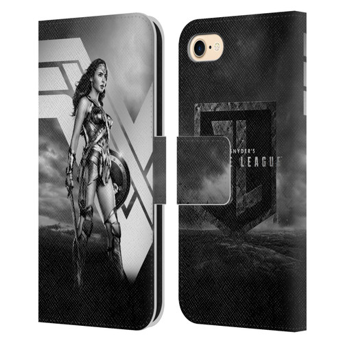 Zack Snyder's Justice League Snyder Cut Character Art Wonder Woman Leather Book Wallet Case Cover For Apple iPhone 7 / 8 / SE 2020 & 2022