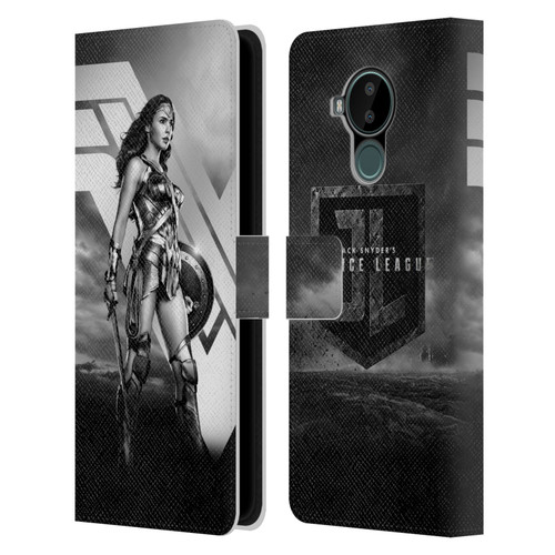 Zack Snyder's Justice League Snyder Cut Character Art Wonder Woman Leather Book Wallet Case Cover For Nokia C30