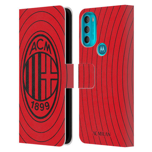 AC Milan Art Red And Black Leather Book Wallet Case Cover For Motorola Moto G71 5G