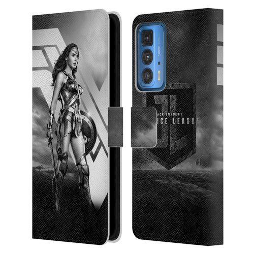 Zack Snyder's Justice League Snyder Cut Character Art Wonder Woman Leather Book Wallet Case Cover For Motorola Edge 20 Pro