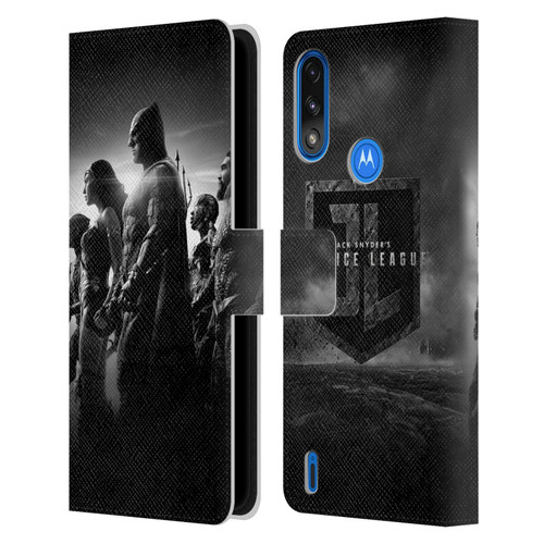 Zack Snyder's Justice League Snyder Cut Character Art Group Leather Book Wallet Case Cover For Motorola Moto E7 Power / Moto E7i Power