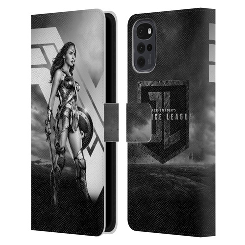 Zack Snyder's Justice League Snyder Cut Character Art Wonder Woman Leather Book Wallet Case Cover For Motorola Moto G22