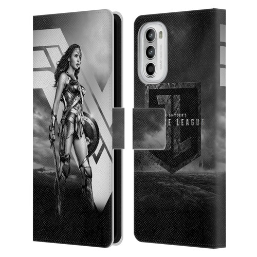 Zack Snyder's Justice League Snyder Cut Character Art Wonder Woman Leather Book Wallet Case Cover For Motorola Moto G52