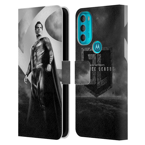 Zack Snyder's Justice League Snyder Cut Character Art Superman Leather Book Wallet Case Cover For Motorola Moto G71 5G