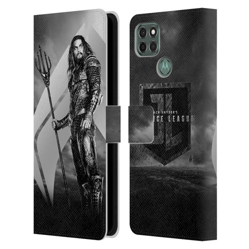 Zack Snyder's Justice League Snyder Cut Character Art Aquaman Leather Book Wallet Case Cover For Motorola Moto G9 Power