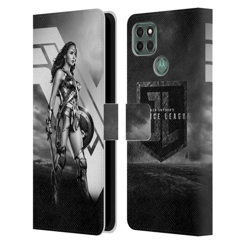 Zack Snyder's Justice League Snyder Cut Character Art Wonder Woman Leather Book Wallet Case Cover For Motorola Moto G9 Power