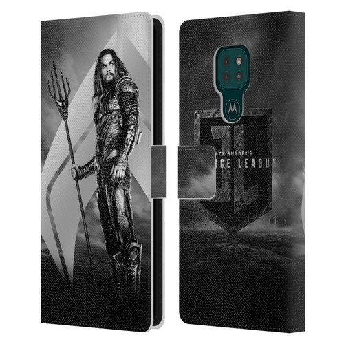 Zack Snyder's Justice League Snyder Cut Character Art Aquaman Leather Book Wallet Case Cover For Motorola Moto G9 Play