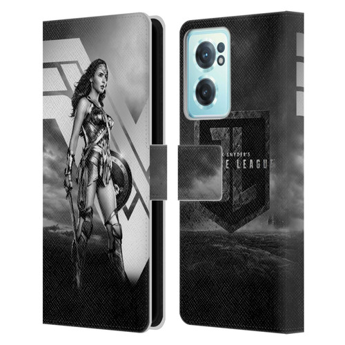 Zack Snyder's Justice League Snyder Cut Character Art Wonder Woman Leather Book Wallet Case Cover For OnePlus Nord CE 2 5G