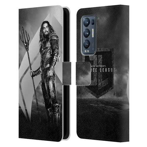 Zack Snyder's Justice League Snyder Cut Character Art Aquaman Leather Book Wallet Case Cover For OPPO Find X3 Neo / Reno5 Pro+ 5G