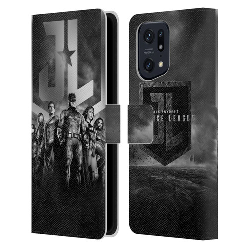 Zack Snyder's Justice League Snyder Cut Character Art Group Logo Leather Book Wallet Case Cover For OPPO Find X5 Pro