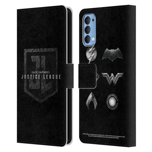 Zack Snyder's Justice League Snyder Cut Character Art Logo Leather Book Wallet Case Cover For OPPO Reno 4 5G