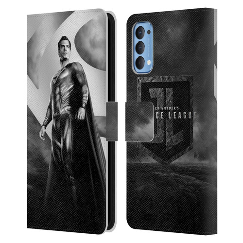 Zack Snyder's Justice League Snyder Cut Character Art Superman Leather Book Wallet Case Cover For OPPO Reno 4 5G