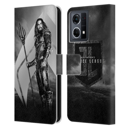 Zack Snyder's Justice League Snyder Cut Character Art Aquaman Leather Book Wallet Case Cover For OPPO Reno8 4G