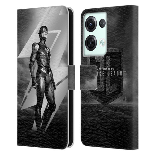 Zack Snyder's Justice League Snyder Cut Character Art Flash Leather Book Wallet Case Cover For OPPO Reno8 Pro