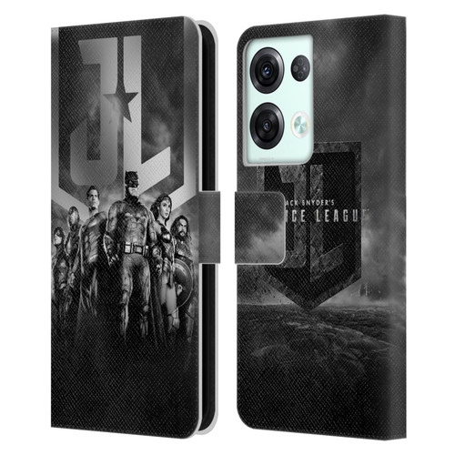 Zack Snyder's Justice League Snyder Cut Character Art Group Logo Leather Book Wallet Case Cover For OPPO Reno8 Pro