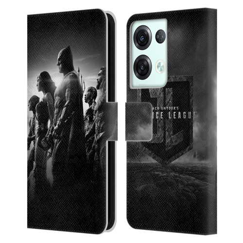 Zack Snyder's Justice League Snyder Cut Character Art Group Leather Book Wallet Case Cover For OPPO Reno8 Pro