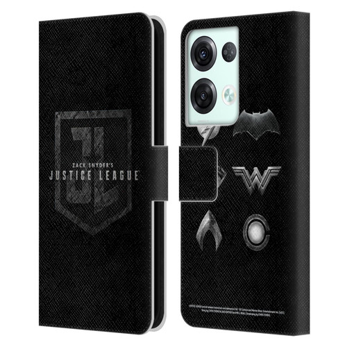 Zack Snyder's Justice League Snyder Cut Character Art Logo Leather Book Wallet Case Cover For OPPO Reno8 Pro