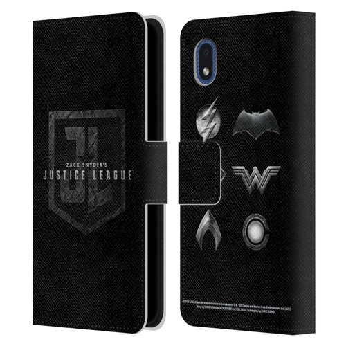 Zack Snyder's Justice League Snyder Cut Character Art Logo Leather Book Wallet Case Cover For Samsung Galaxy A01 Core (2020)