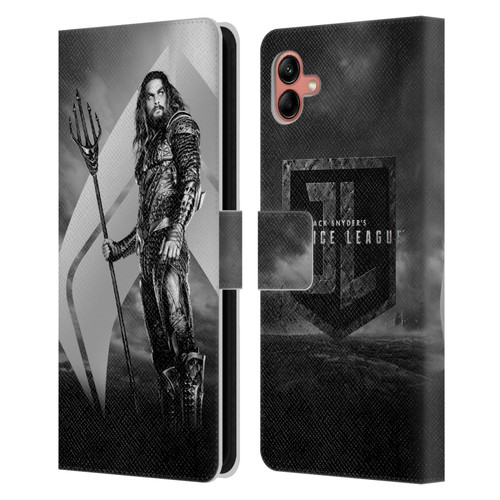 Zack Snyder's Justice League Snyder Cut Character Art Aquaman Leather Book Wallet Case Cover For Samsung Galaxy A04 (2022)