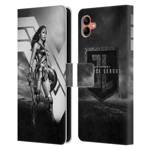 Zack Snyder's Justice League Snyder Cut Character Art Wonder Woman Leather Book Wallet Case Cover For Samsung Galaxy A04 (2022)