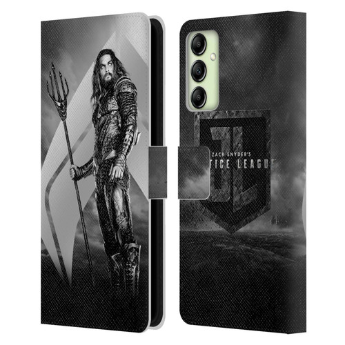 Zack Snyder's Justice League Snyder Cut Character Art Aquaman Leather Book Wallet Case Cover For Samsung Galaxy A14 5G