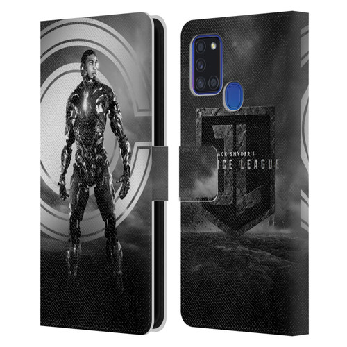 Zack Snyder's Justice League Snyder Cut Character Art Cyborg Leather Book Wallet Case Cover For Samsung Galaxy A21s (2020)