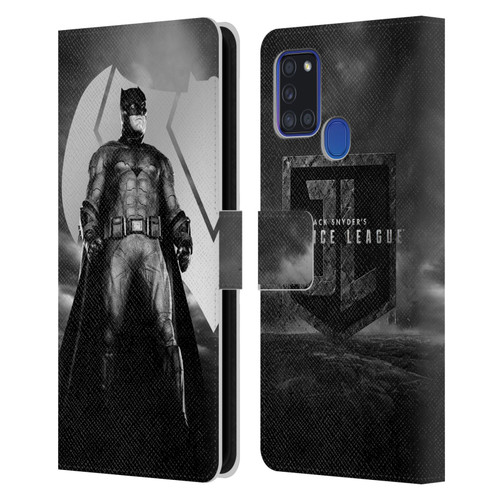 Zack Snyder's Justice League Snyder Cut Character Art Batman Leather Book Wallet Case Cover For Samsung Galaxy A21s (2020)