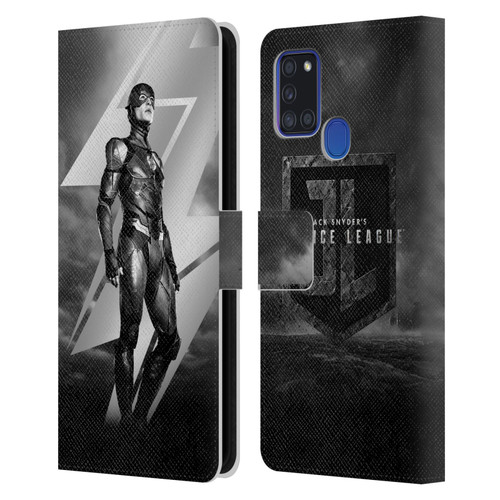 Zack Snyder's Justice League Snyder Cut Character Art Flash Leather Book Wallet Case Cover For Samsung Galaxy A21s (2020)