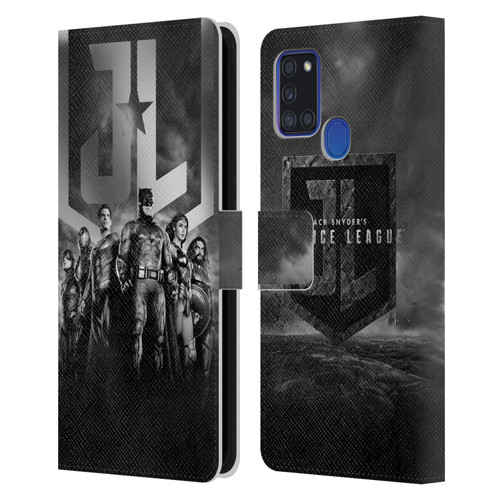 Zack Snyder's Justice League Snyder Cut Character Art Group Logo Leather Book Wallet Case Cover For Samsung Galaxy A21s (2020)