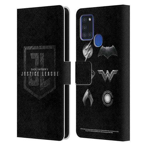 Zack Snyder's Justice League Snyder Cut Character Art Logo Leather Book Wallet Case Cover For Samsung Galaxy A21s (2020)