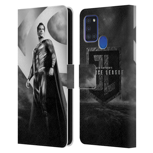 Zack Snyder's Justice League Snyder Cut Character Art Superman Leather Book Wallet Case Cover For Samsung Galaxy A21s (2020)