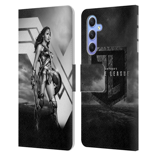 Zack Snyder's Justice League Snyder Cut Character Art Wonder Woman Leather Book Wallet Case Cover For Samsung Galaxy A34 5G