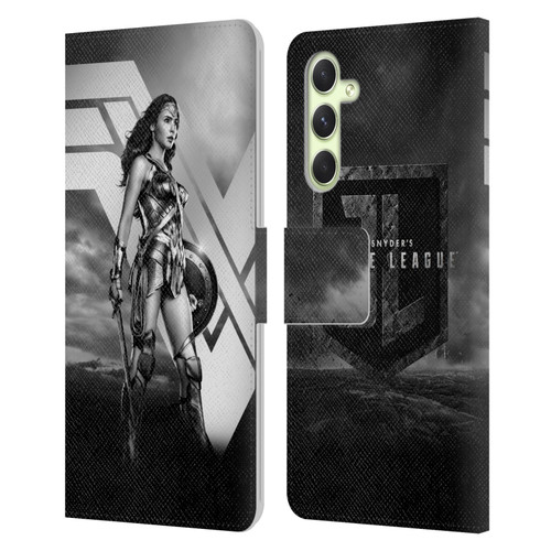 Zack Snyder's Justice League Snyder Cut Character Art Wonder Woman Leather Book Wallet Case Cover For Samsung Galaxy A54 5G