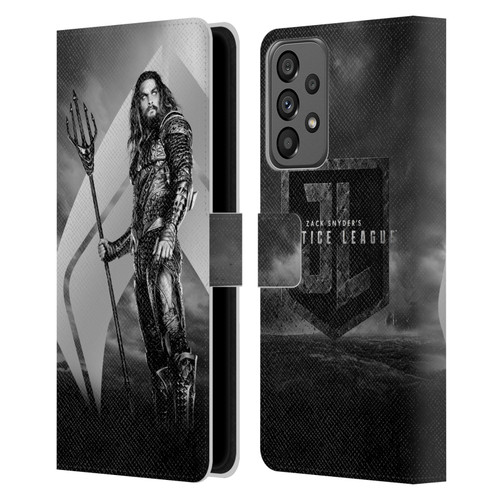 Zack Snyder's Justice League Snyder Cut Character Art Aquaman Leather Book Wallet Case Cover For Samsung Galaxy A73 5G (2022)