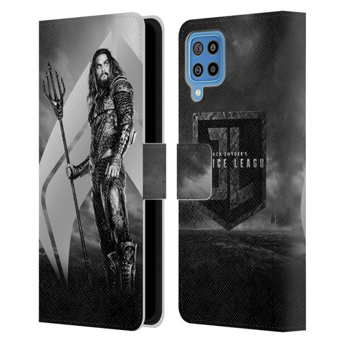 Zack Snyder's Justice League Snyder Cut Character Art Aquaman Leather Book Wallet Case Cover For Samsung Galaxy F22 (2021)