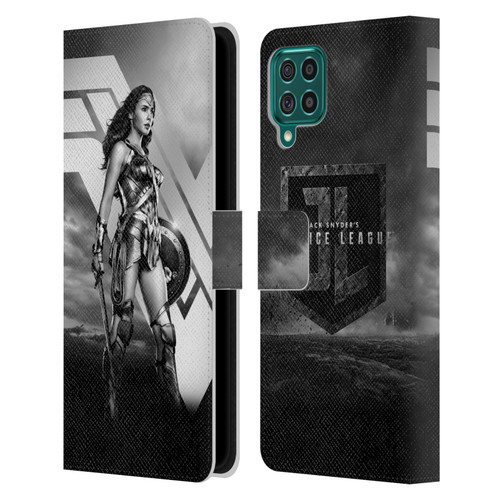 Zack Snyder's Justice League Snyder Cut Character Art Wonder Woman Leather Book Wallet Case Cover For Samsung Galaxy F62 (2021)