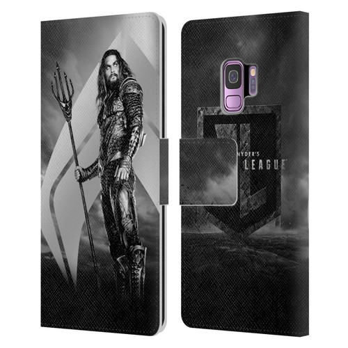 Zack Snyder's Justice League Snyder Cut Character Art Aquaman Leather Book Wallet Case Cover For Samsung Galaxy S9