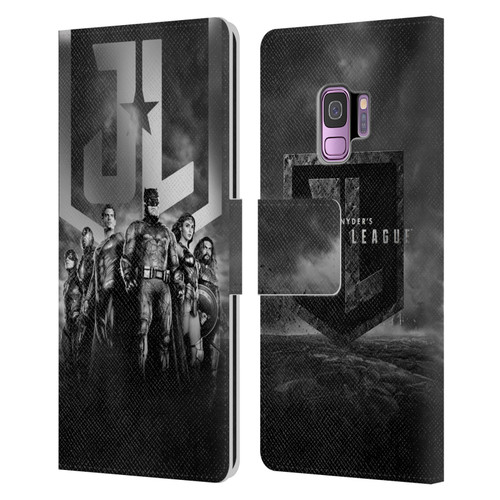 Zack Snyder's Justice League Snyder Cut Character Art Group Logo Leather Book Wallet Case Cover For Samsung Galaxy S9