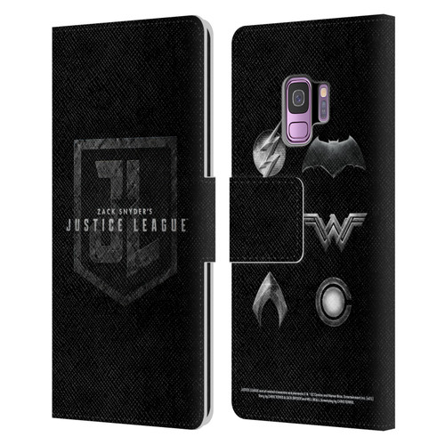 Zack Snyder's Justice League Snyder Cut Character Art Logo Leather Book Wallet Case Cover For Samsung Galaxy S9