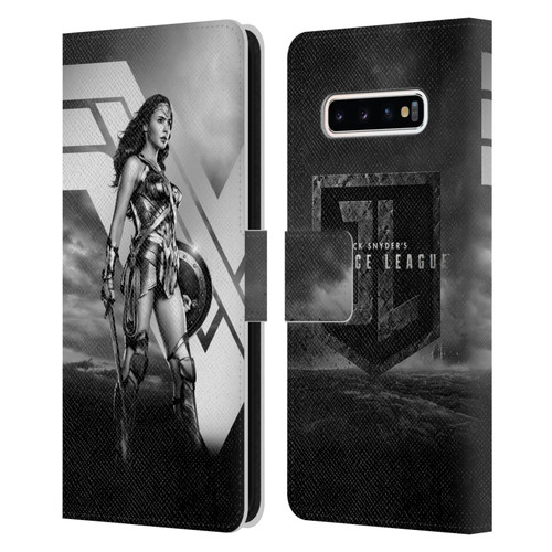 Zack Snyder's Justice League Snyder Cut Character Art Wonder Woman Leather Book Wallet Case Cover For Samsung Galaxy S10+ / S10 Plus