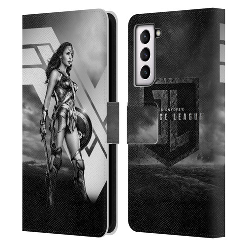 Zack Snyder's Justice League Snyder Cut Character Art Wonder Woman Leather Book Wallet Case Cover For Samsung Galaxy S21 5G