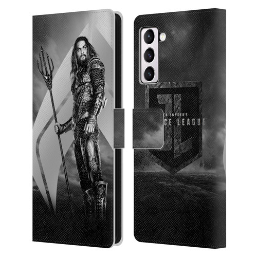 Zack Snyder's Justice League Snyder Cut Character Art Aquaman Leather Book Wallet Case Cover For Samsung Galaxy S21+ 5G