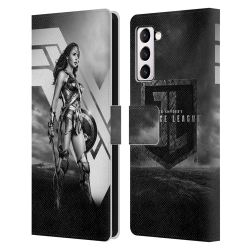 Zack Snyder's Justice League Snyder Cut Character Art Wonder Woman Leather Book Wallet Case Cover For Samsung Galaxy S21+ 5G