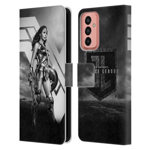 Zack Snyder's Justice League Snyder Cut Character Art Wonder Woman Leather Book Wallet Case Cover For Samsung Galaxy M13 (2022)