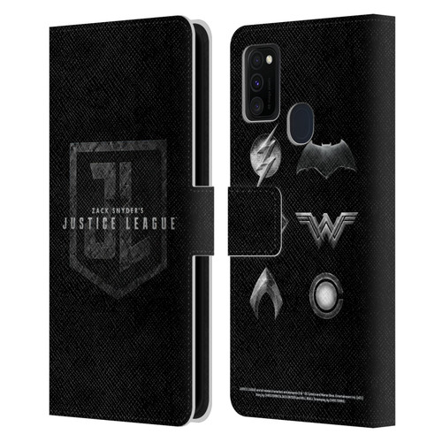 Zack Snyder's Justice League Snyder Cut Character Art Logo Leather Book Wallet Case Cover For Samsung Galaxy M30s (2019)/M21 (2020)